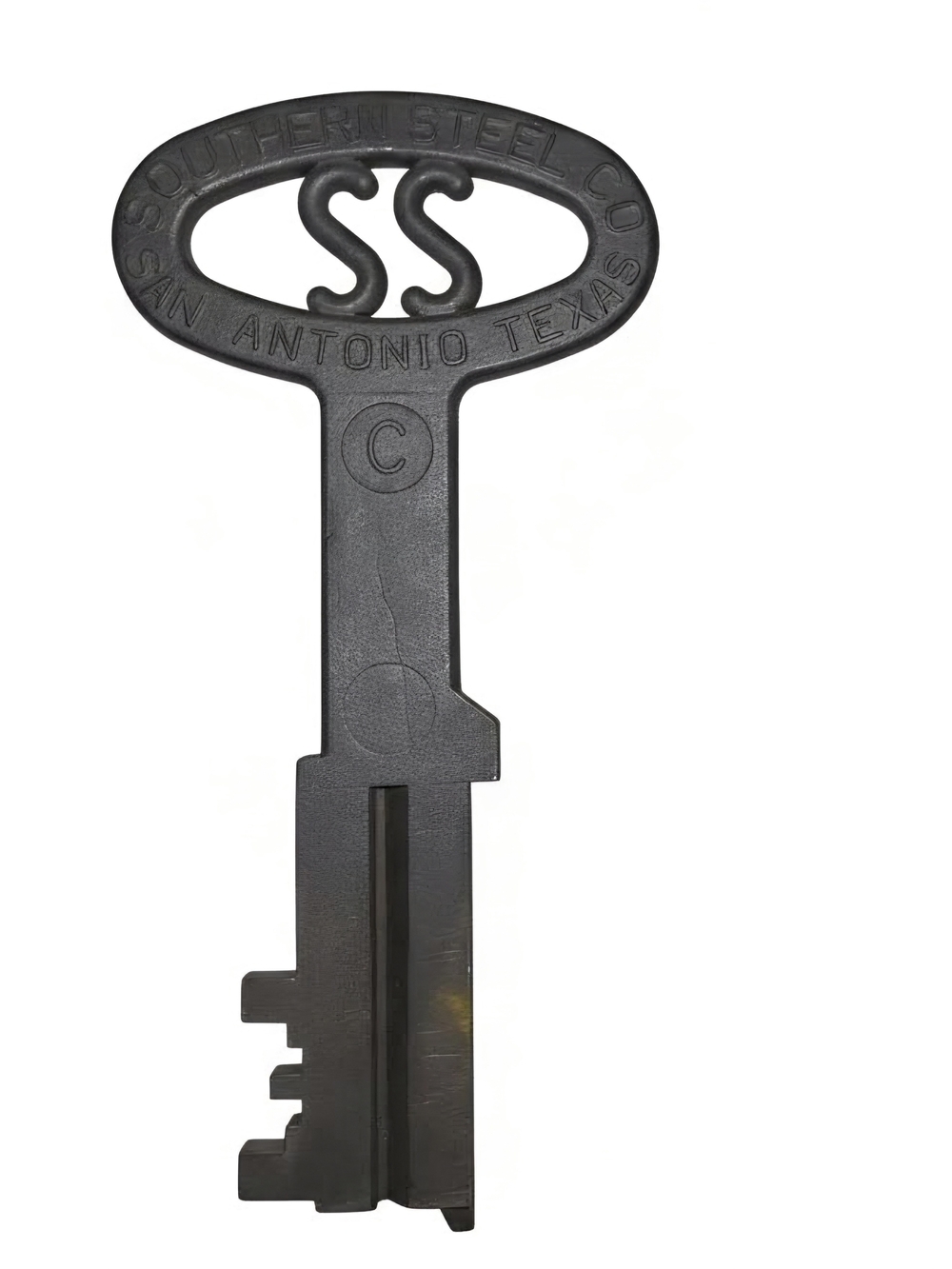 Southern Steel Co. Skeleton Key - Black Cast Iron Decorative Key